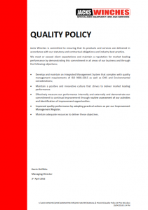 Quality Policy JW-POL-002 160713_001